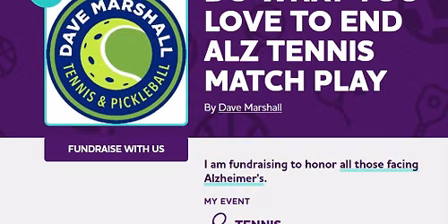 Do What You Love to End ALZ Tennis Match Play on Clay