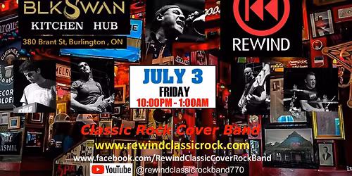 REWIND at the Black Swan Kitchen Hub Downtown Burlington 