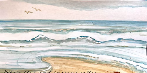 Coffee Blues beginners watercolor evening class 