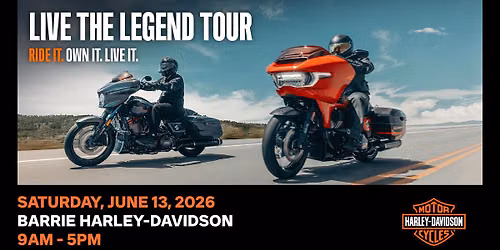 Barrie Harley-Davidson Presents: Live the Legend Tour Demo Day