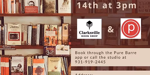 FREE Pure Barre Pop-Up at Clarksville Book Shop