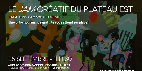 Le Jam Cr\u00e9atif du Plateau Est | Cr\u00e9ations mapping citoyennes