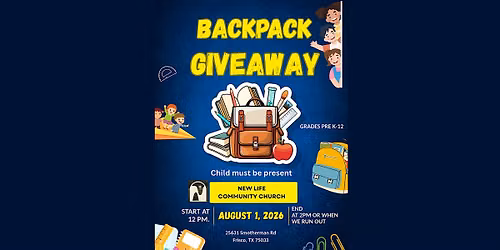 Back to School Backpack and School Supply Giveaway!