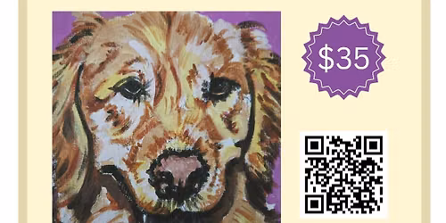 Canvas & Chords -Paint a Golden Retriever