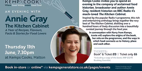 An evening with Annie Gray - The Kitchen Cabinet