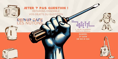 Repair Caf\u00e9 - R\u00e9parons ensemble vos objets du quotidien ! 