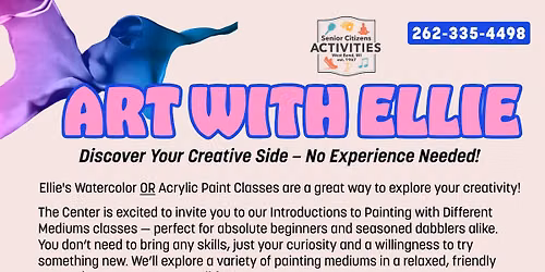 Art with Ellie - Beginner Watercolor Class (ongoing)