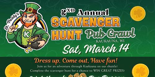 St. Paddy's Scavenger Hunt Pub Crawl - Kaukauna