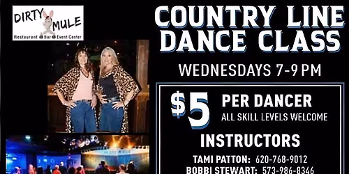 Wednesday Night Line Dance Lessons @ the Dirty Mule