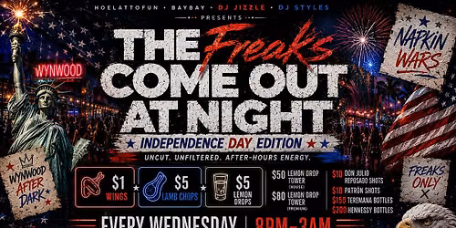 THE FREAKS COME OUT AT NIGHT cry Wynwood