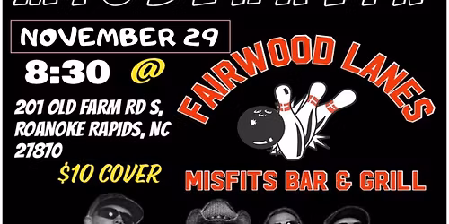 Misbehavin debuts on the new Misfits Concert Stage at Fairwood Lanes and Misfits Bar & Grill