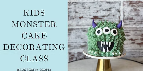 Kids Monster Cake Decorating Class with Layered