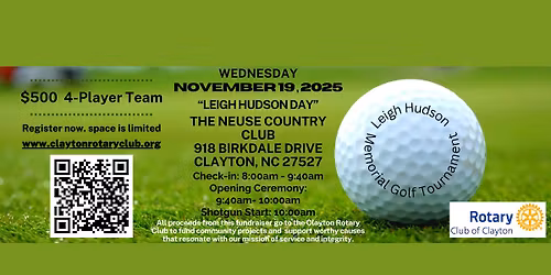 LEIGH HUDSON MEMORIAL GOLF TOURNAMENT