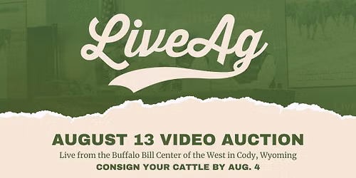 LiveAg Video Auction | August 13 | Cody, Wyoming