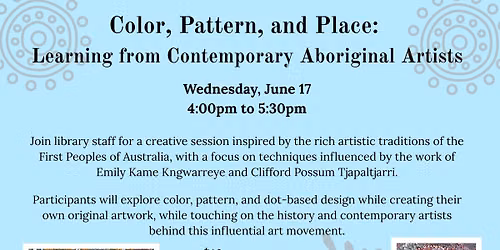 Aboriginal Art Techniques - Adults