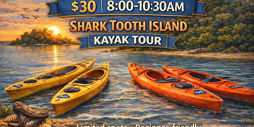 $30 Sunday Scenic Shark Tooth Island Kayak Tour