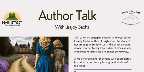 Author Talk with Local Author Lisajoy Sachs
