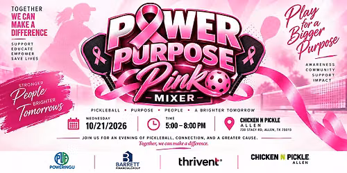 Power Purpose Pink Mixer \u2014 Breast Cancer Awareness Pickleball Night