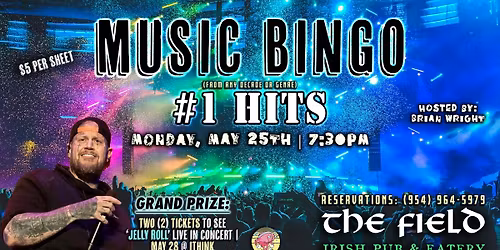 #1 HITS MUSIC BINGO