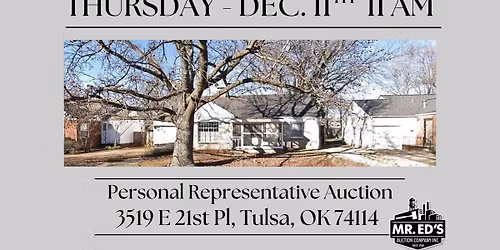 Personal Representative Auction in Tulsa