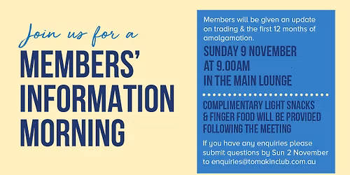 Members' Information Morning