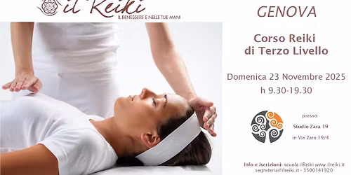 Corso Reiki terzo livello a GENOVA