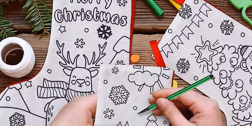 Winter Break Kids Stocking Coloring Workshop! \ud83c\udf32