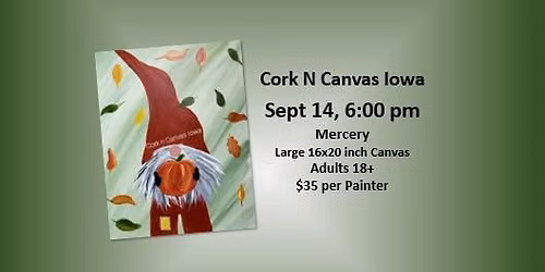 Mercury Diner & Drinks -Autumn Gnome- Cork N Canvas Iowa