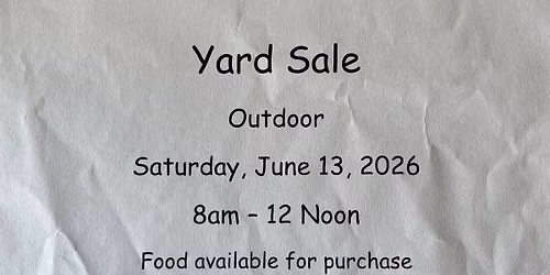 Hope Lutheran Church Yard Sale