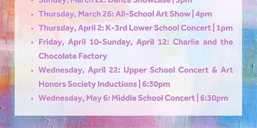 Spring Fine Arts Events