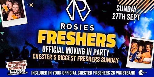 FRESHERS EVENT 1 - OFFICIAL EVENT - THE FRESHERS SUNDAY MOVING IN PARTY \ud83c\udfe0
