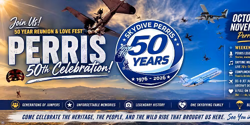 Skydive Perris 50th Anniversary Celebration