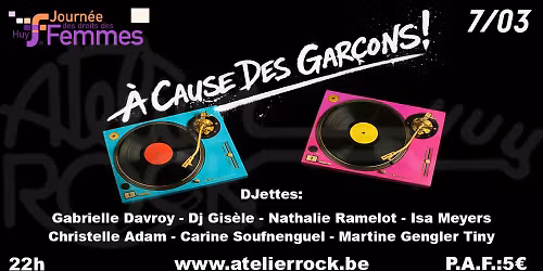 JIDF: \u00c0 CAUSE DES GAR\u00c7ONS! \u00e0 l'Atelier Rock