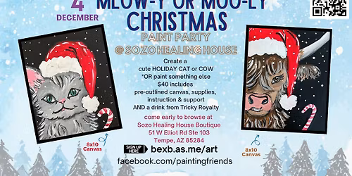 Meow-y or MOO-y Christmas Paint Party