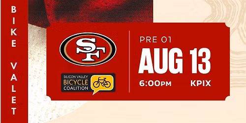 Forty Niners vs Dolphins: Volunteer for Bike Parking at Levi's Stadium