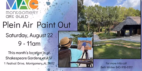 Montgomery Art Guild Plein Air Paint Out