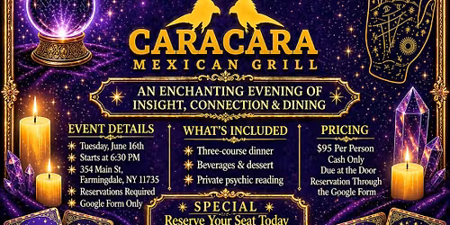 Psychic Dinner Night At CaraCara Mexican Grill
