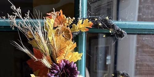 Celestial Crescent Moon Wreath Workshop: Fall & Halloween Edition