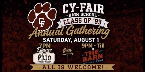Cy-Fair Class of \u201993 Annual Gathering