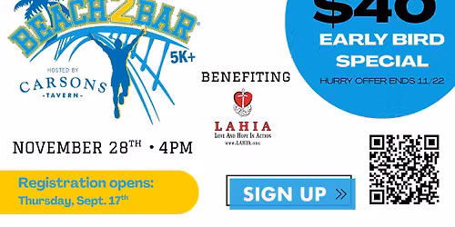 BEACH 2 BAR 5K+ Hosted by Carsons Tavern