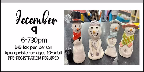 Clay Snowmen Clay Workshop
