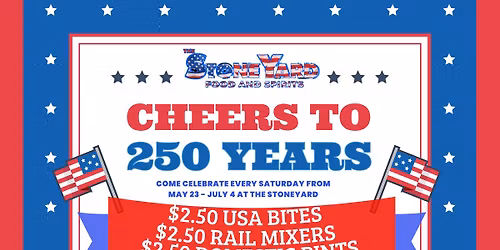 Cheers To 250 Years With $2.50 Specials