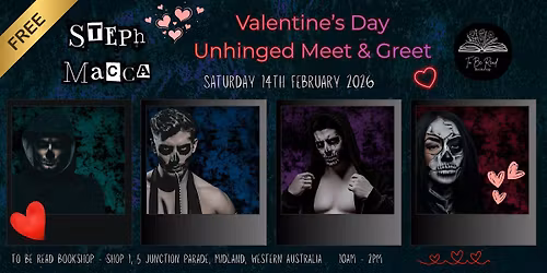 Steph Macca Unhinged Valentine's Day Meet & Greet - ToBeRead Bookshop Perth