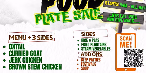 Jamaican Food - Plate Sale Fundraiser - Bremerton