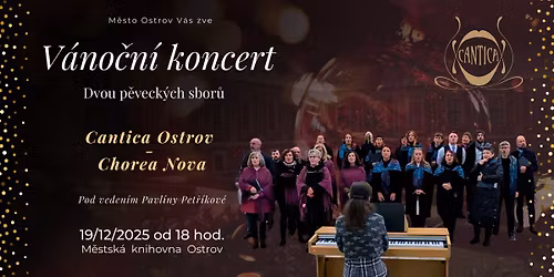 V\u00e1no\u010dn\u00ed koncert sbor\u016f v knihovn\u011b v Ostrov\u011b