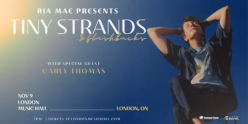 RIA MAE - Tiny Strands & Flashbacks Tour w\/ Carly Thomas - November 9th