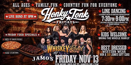 Honky Tonk Fridays | Whiskey Road at Jamo's Live