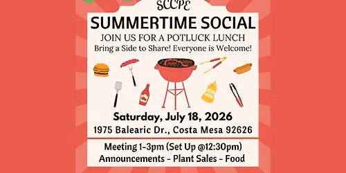 Summer Social Potluck Meeting