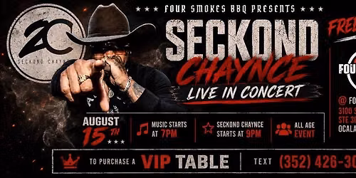 Seckond Chaynce LIVE at Four Smokes BBQ (FREE)