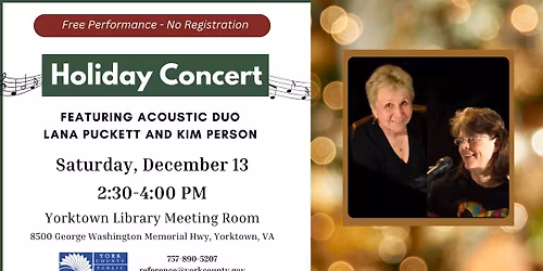 Holiday Concert: Lana Puckett and Kim Person